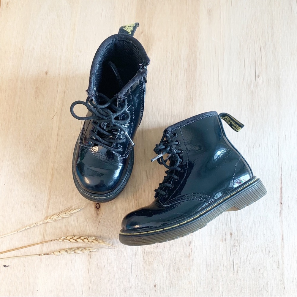 Dr Martens Black Patent Leather Boots